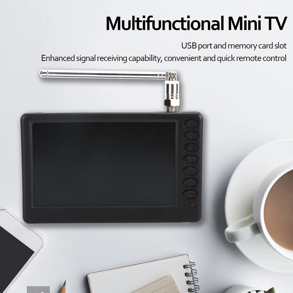 Digital Television LEADSTAR 5‑Inch Pocket Digital TV Portable FM ATV Bracket High‑Resolution Mini TV Multifunctional Mini TV