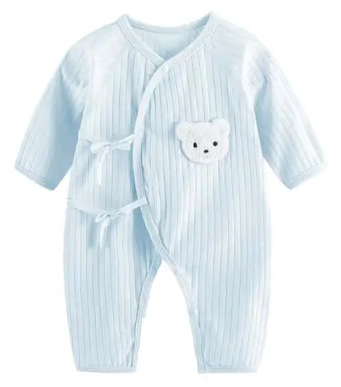 Somenie Infant Knitting Jumpsuit 100% Cotton Long Sleeve Romper One Piece Outfit for Boys & Girls Newborn Baby 4 Seasons Wear