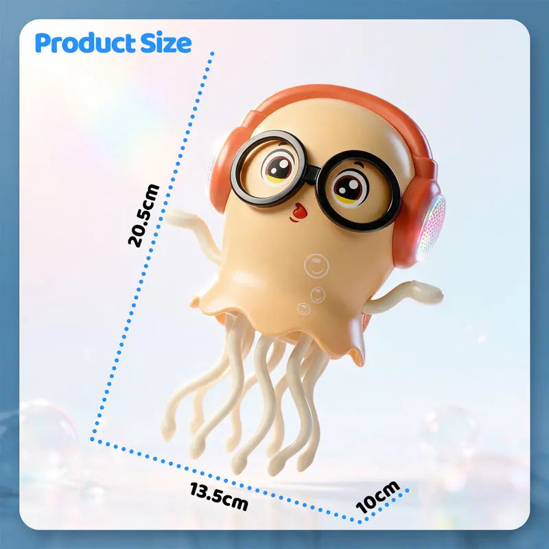 Electric Dancing Jellyfish Toy Obstacle Avoidance Robot Toy with Music 3D Flashing Light Interactive Sensory Play Toy Kids Gifts