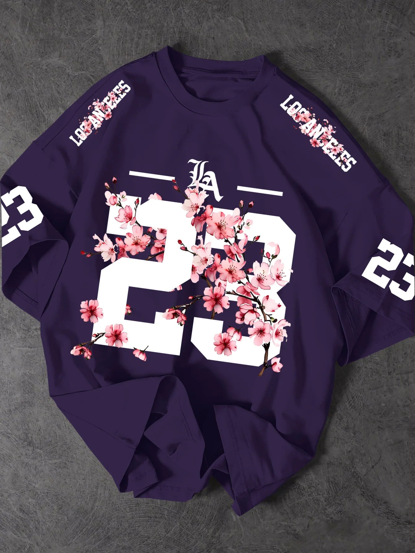 Remera Hombre Talle Grande - Estampado Flor de Cerezo 3D