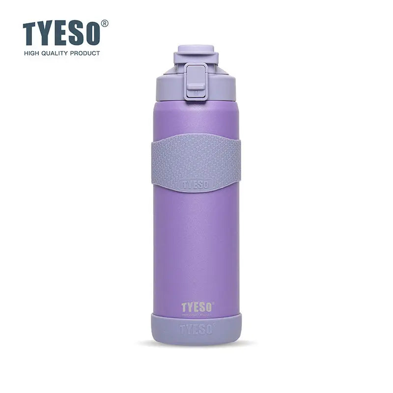 TYESO Vacuum Flasks Insulated Water Bottle 24H Cold 12H Hot Stainless Steel Leakproof Sports Bottle for Gym Travel Drinkware