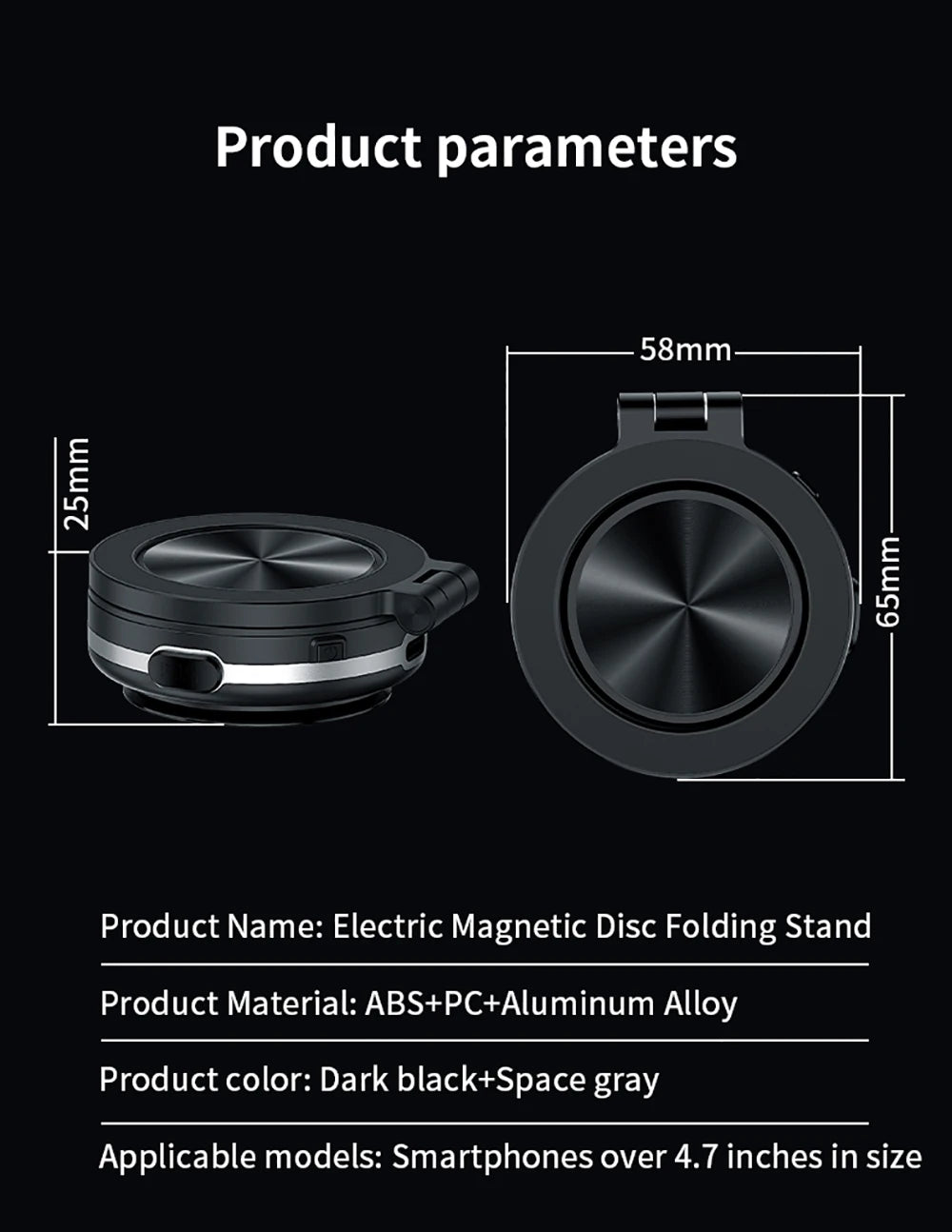 360°rotatable Car Magnetic Holder Intelligent Vacuum Adsorption Phone Stand Car Mount Windshield Magnetic Car Stable Bracket