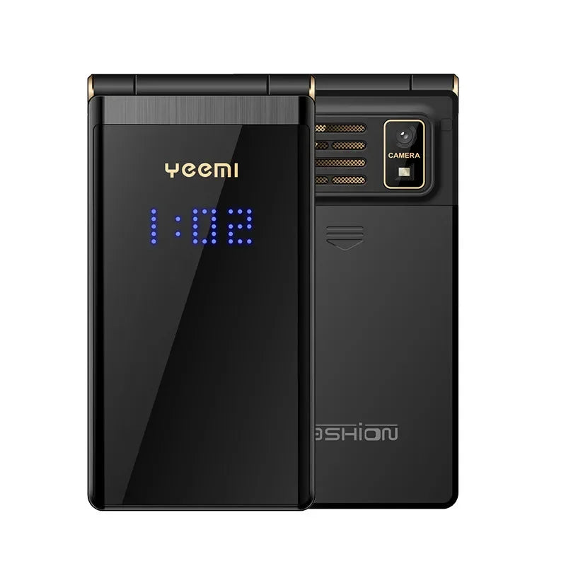 YEEMI M2-C 2G for Elderly Mobile Phone Flip 1800mAh Battery 2.8inches Dual Screen Big Letters MP3/MP4 Player Original Cellphone