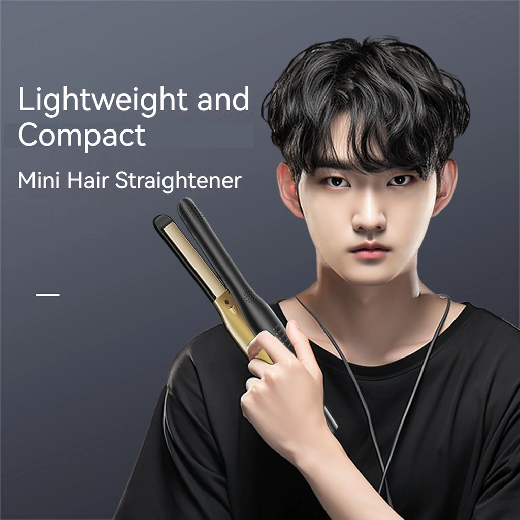 Mini Hair Straightener Ceramic Negative Ion Straightening Flat Iron Adjustable Temperature Hair Straightening Clip