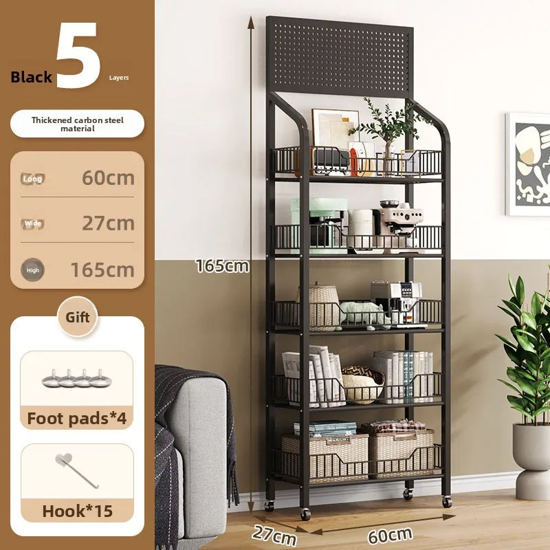 Multi-layer Removable Supermarket Snack Shelves Cart Convenience Store Checkout Page Home Storage Shelves Kitchen Island