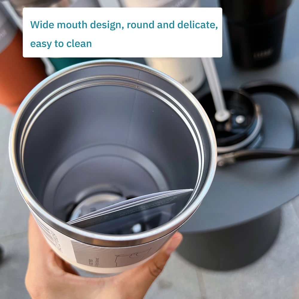 TYESO Large Capacity Stainless Steel Thermo Bottle Car Coffee Cup Keep Cold and Heat Thermal Mug Sport Water Bottle Vacuum Flask