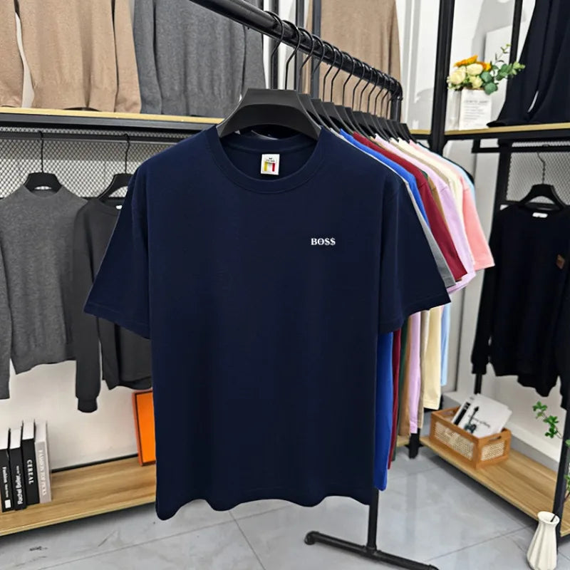 High end brand round neck short sleeved T-shirt print letters men's 2026 summer new  casual breathable T-shirt