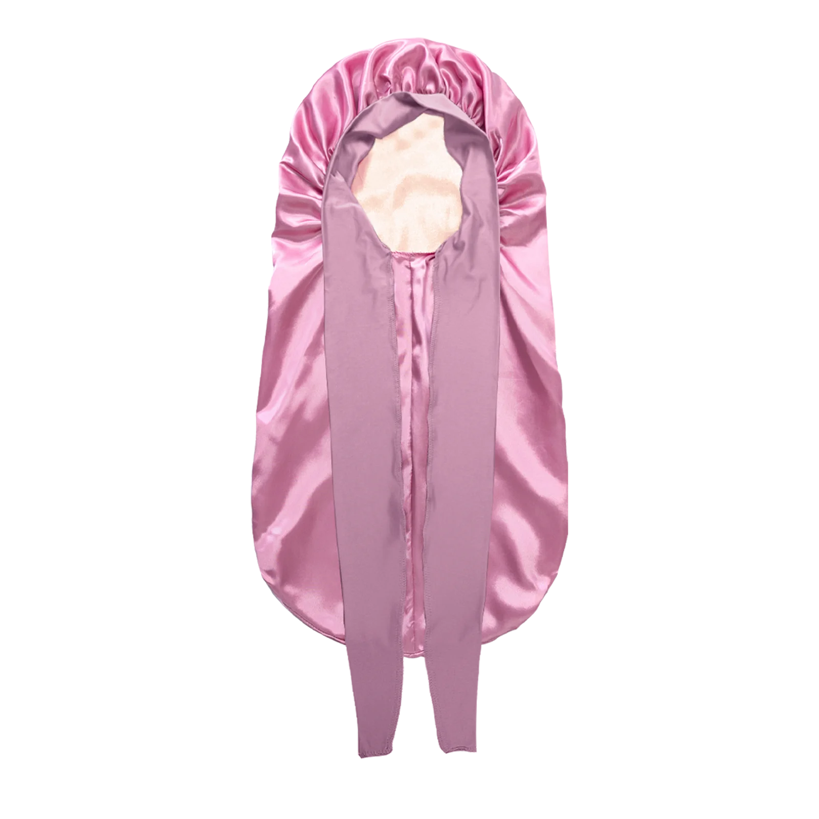Women Extra Large Hair Long Silk Bonnet Cap & Elastic Satin Hair Band Comfortable Head Cover Night Sleep Hat for Sleeping Shower