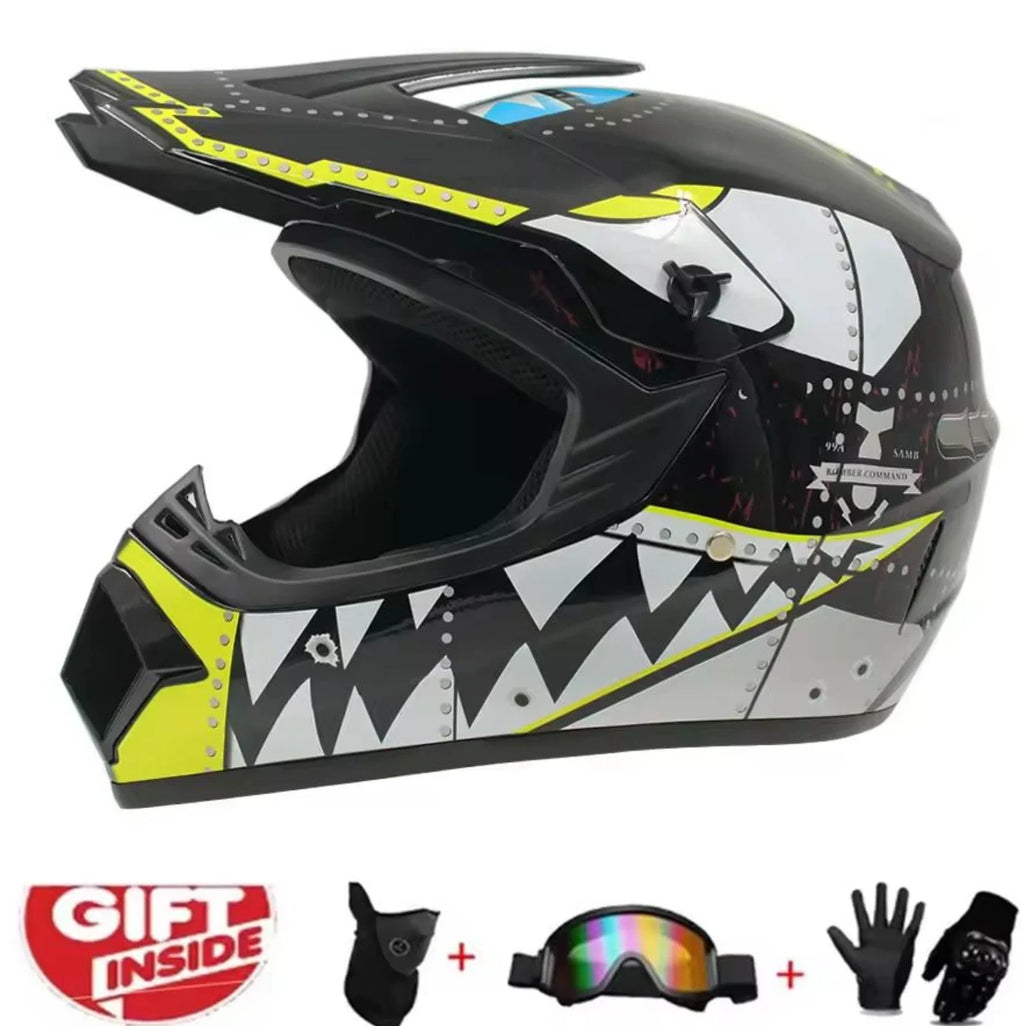 Casco Integral Moto Todoterreno | Downhill y Cross - ¡Incluye 3 Regalos!