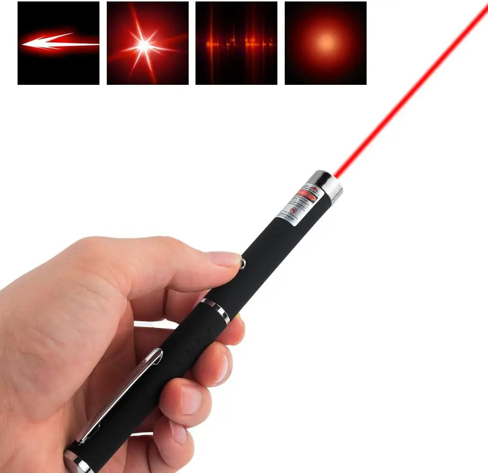 Green Laser pointer LED Training Torch Pet for Cats Toy Interactive Bright Rechargeable battery Pointer Red Light Pen（No battery