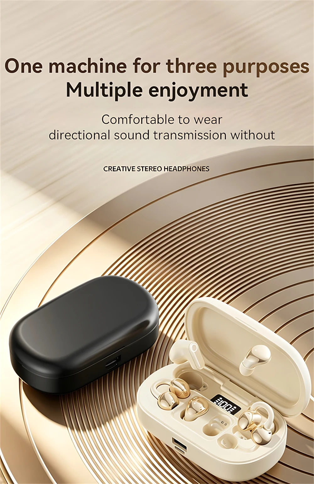 6 Earphones Wireless Bluetooth Headphones Smart Touch Half Ear Clip Ear Sleeping Couple Creative Gifts Noise Reduction Headsets