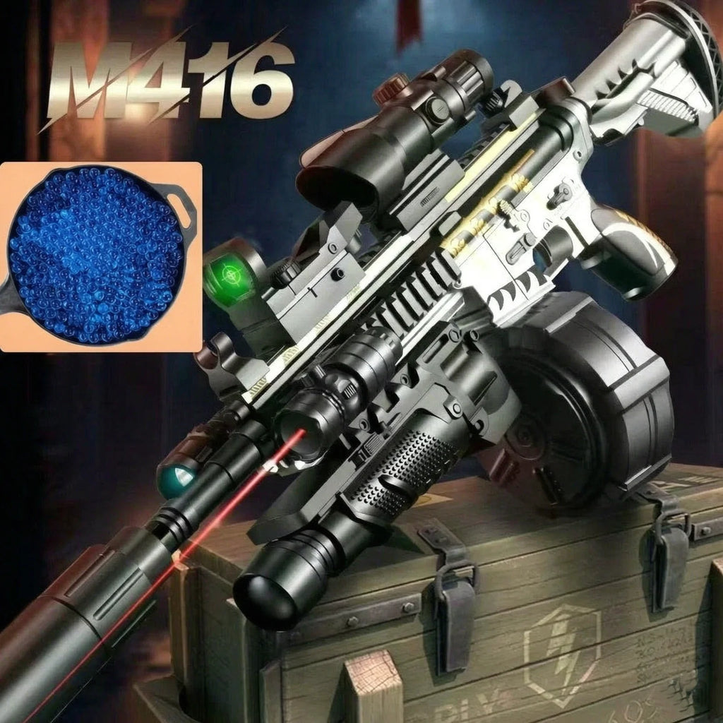 416 Toy Gun Gel Ball Launcher, Manual and Automatic Electric Continuous Firing, Multiple Colors Available, Outdoor Family Activities, New Year Gift