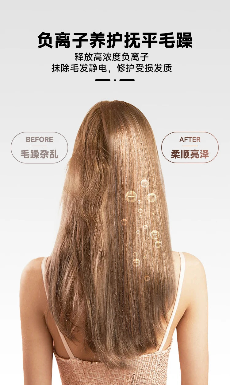 2-in-1 Hair Dryer and Straightener Ht01 Negative Ion Straightening Comb for Dry and Wet Use, Hair Straightener That Doesn'T Damage Hair, Multi-Functional Hair Styling Tool