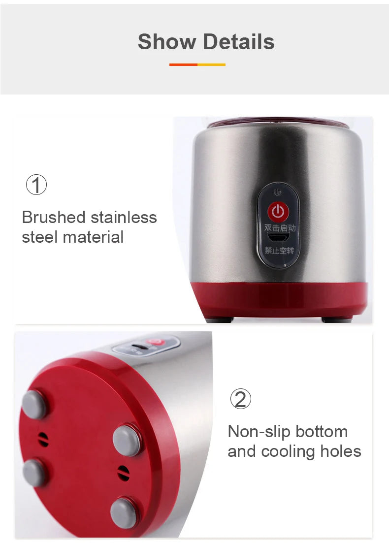 USB Rechargeable Electric Juicer Blender Fruit Mixers Juicers Fruit Extractors Food Milkshake Multifunction Juice Maker Machine