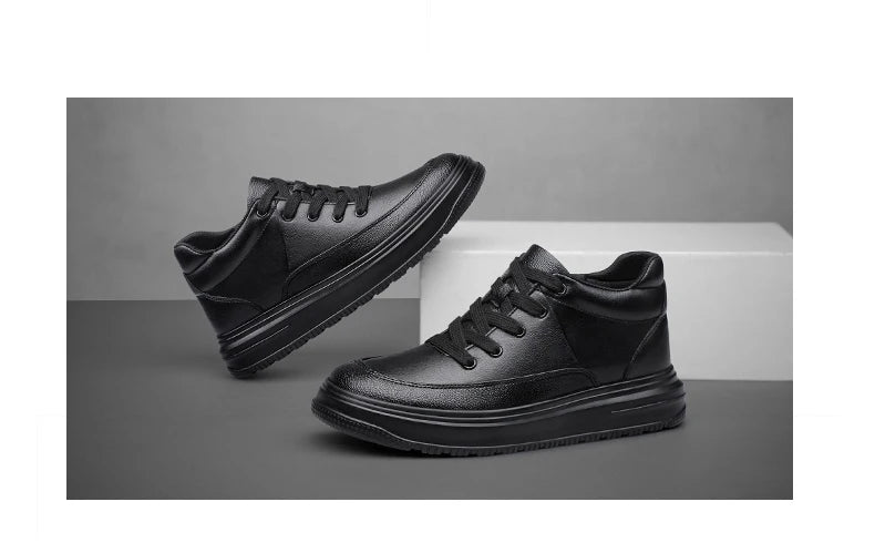 New Invisible Inner Height Increasing Men's Shoes 8cm Trendy Sports Shoes White Shoes British Height Increasing Casual Sneakers