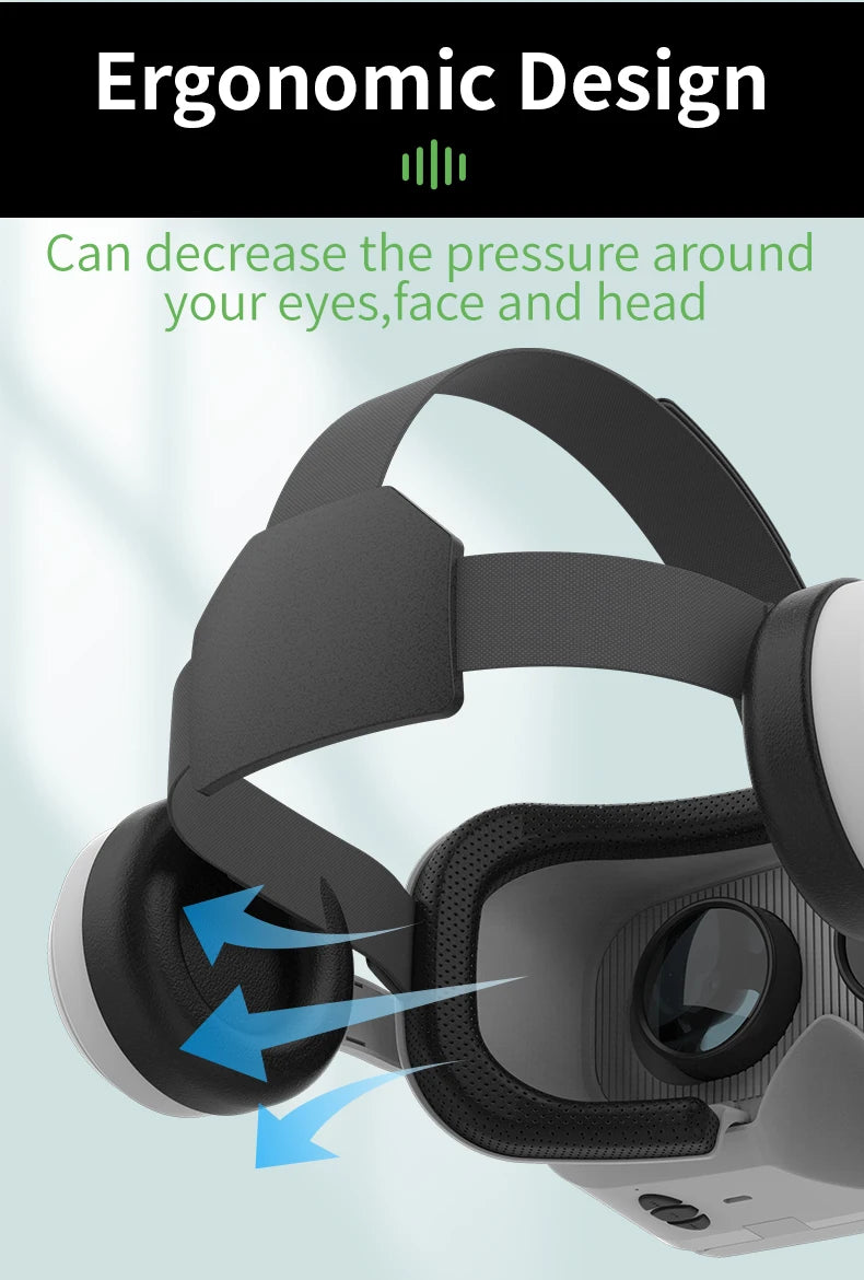 Virtual Reality VR Glasses 3D Headset Devices Viar Helmet Goggles Lenses Smart For Smartphones Phone Mobile Realidade Headphone