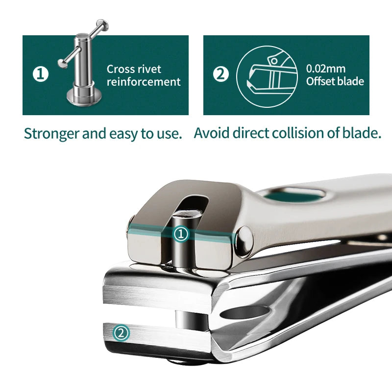 MR.GREEN Nail Clippers Stainless Steel Curved Blade Clipper Fingernail Scissors Cutter Manicure Tools Trimmer with Nail Files