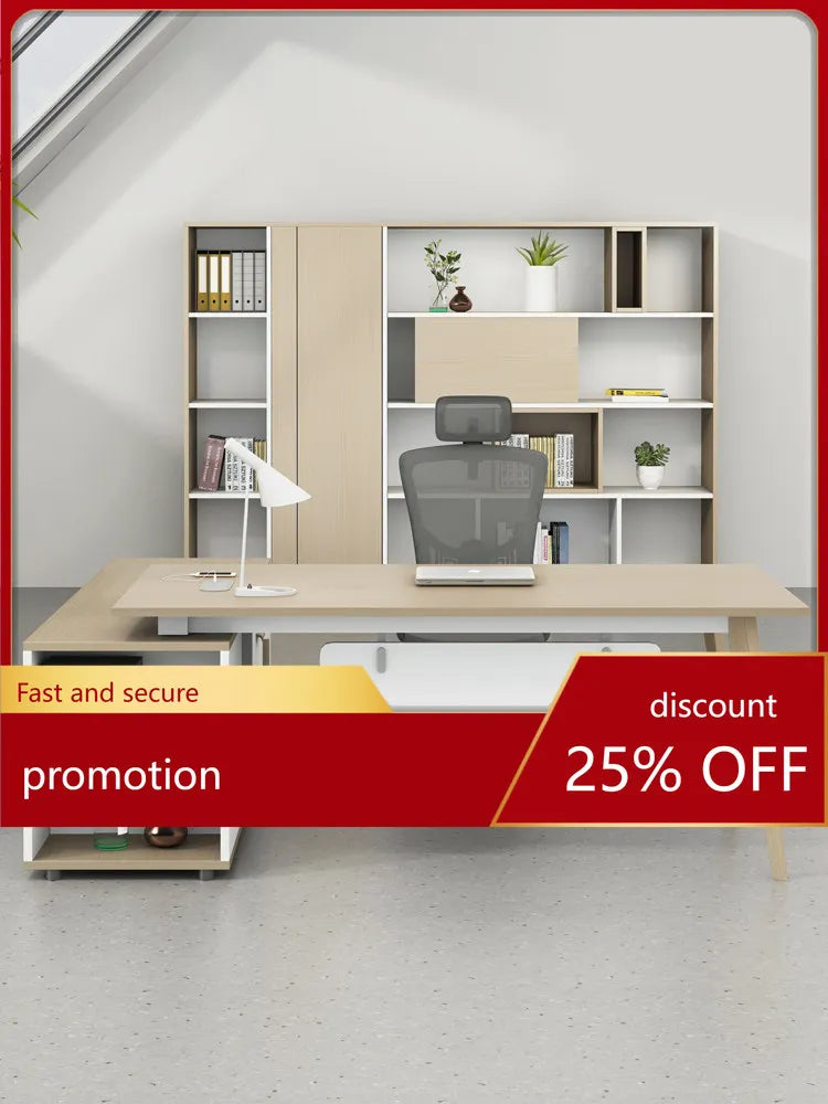 CZ Office Simple Modern Fashion General Manager Desk High-end Executive Desk Manager Office Desk and Chair Set