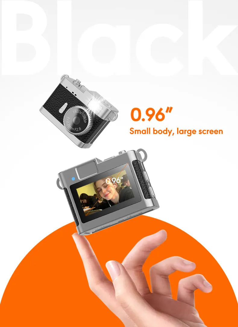 S142 Retro Digital Camera 720P Video Recorder LED Fill Light 0.96 Inch IPS Screen Portable Mini Digital Camera