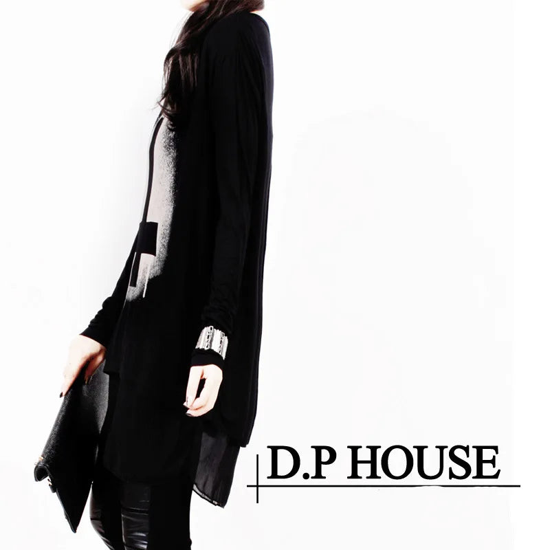New Spring Autumn and Summer Long Sleeve Fashion Chiffon Plus Size XXXL Loose Irregular Women's Clothings  Female Blouses