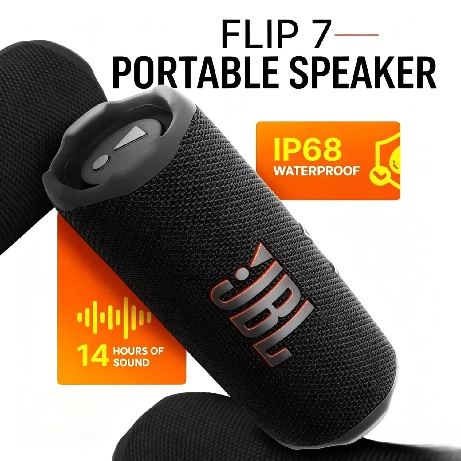 JBL Flip 7 Portable Bluetooth Speaker IP68 Waterproof Wireless Outdoor Speaker 14H Playtime Stereo Bass Sound Box Flip7