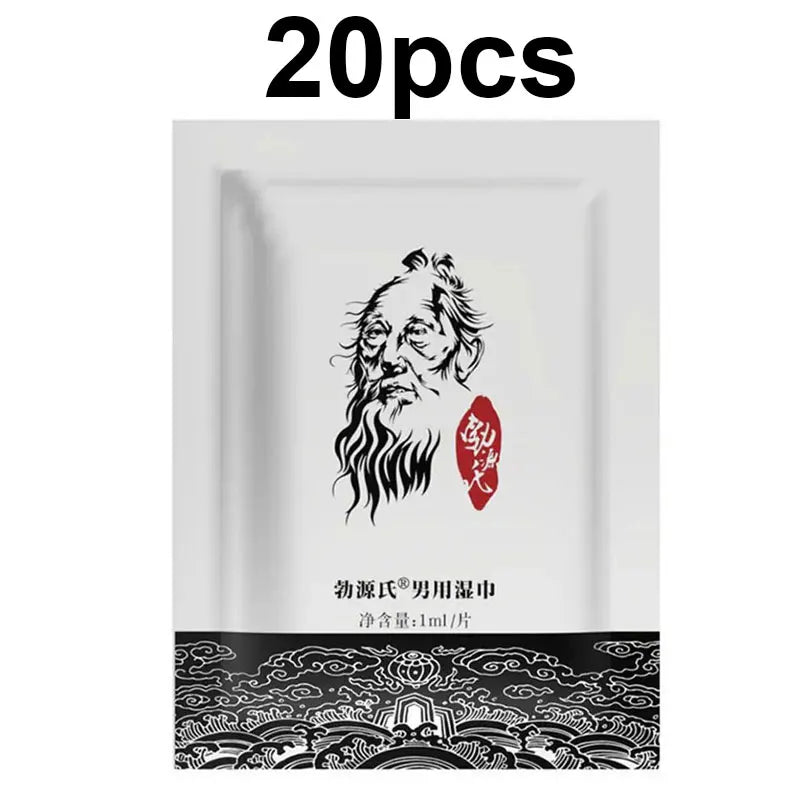 20pcs Male Delay Wipes Wet Tissue Delay Spray Man Prolong Prevent Premature Ejaculation For Men Lasting