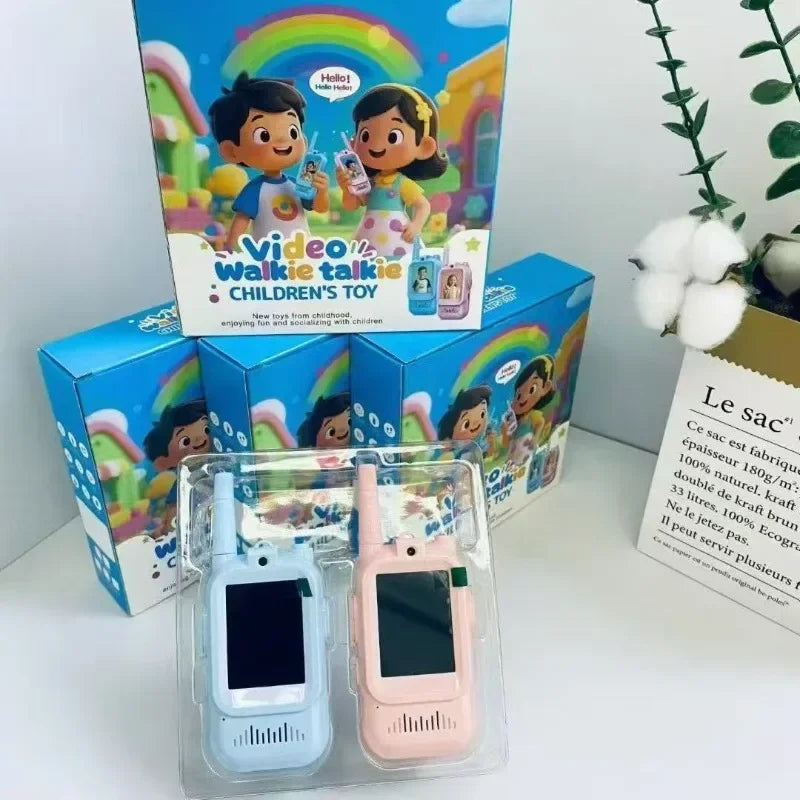 2PC Kids HD-Video Walkie Talkies 3 Styles Intercom USB Charging Indoor Outdoor Boys Girls Age 3+ for Child's Toys Birthday Gifts