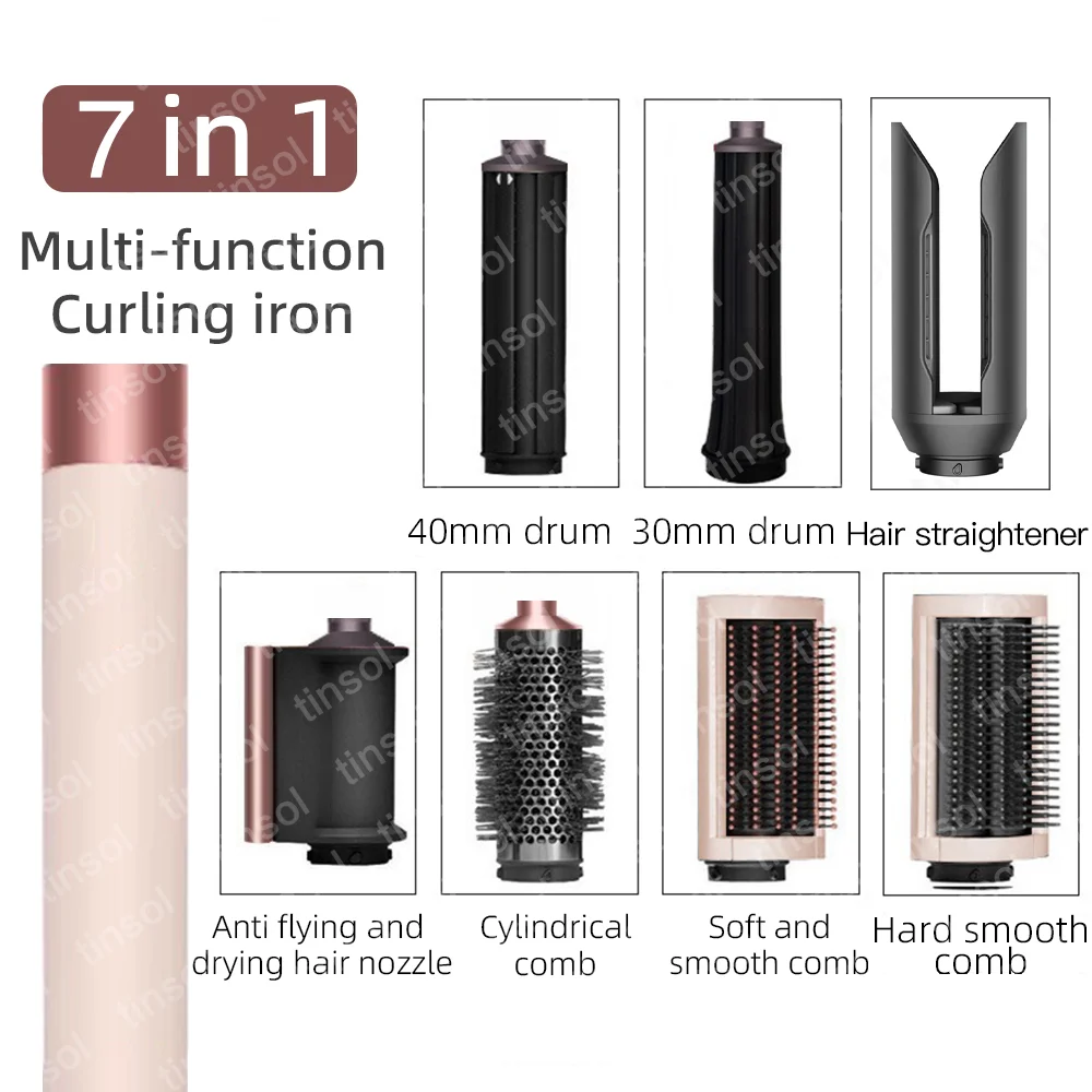 TINSOL 7-in-1 Air Styling Hair Dryer, 110,000 RPM High-Speed Hair Care, Ionic Hair Dryer, Automatic Curling Set