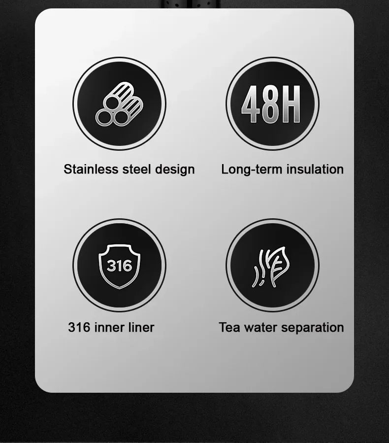 Large Capacity Stainless Steel Insulated Tumbler Cold Heat Retention Travel Thermal Mug Flask For Coffee Tea Water Outdoor Daily
