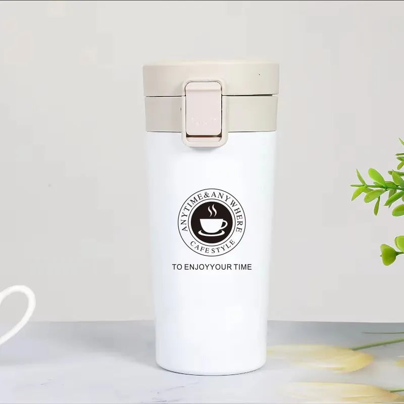 Double-Walled Stainless Steel Thermal Flask 380/510ML for Outdoor Use - Insulated Coffee Mug Maintains Temperature