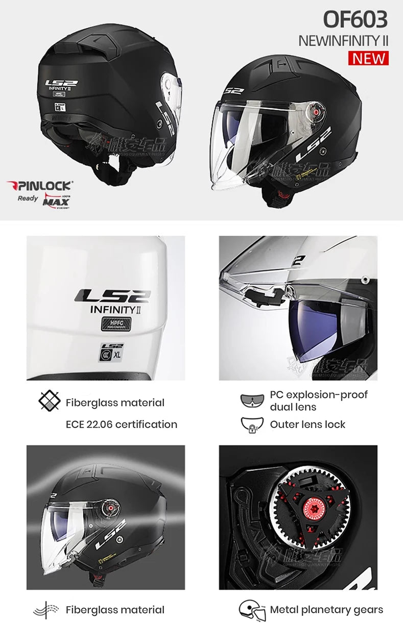 Casco Moto Retro Cara Abierta LS2 | Estilo Vintage - Jet para Scooter y Moto