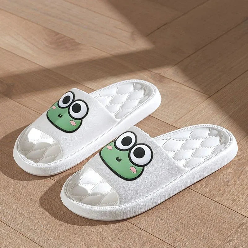 Pantuflas EVA Antideslizantes Mujer – Diseño Rana Interior y Exterior