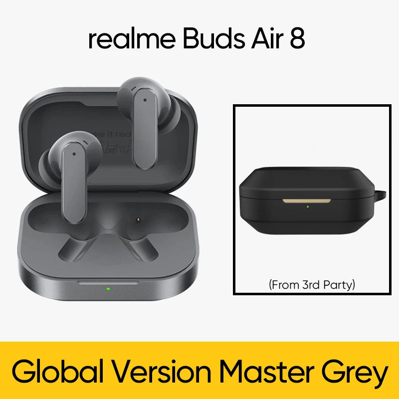 Global Version realme Buds Air 8 55dB Ultra Depth Noise Cancellation True Wireless Earphone Bluetooth 5.4 Earbuds LHDC 5.0 IP55