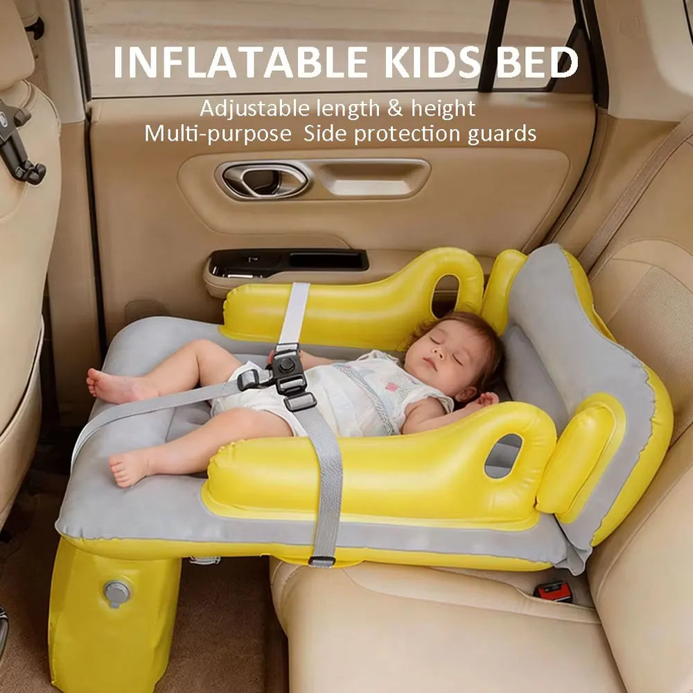 Portable Toddler Airplane Bed For Kid Baby Mattress Air Bed Seat Extender Sleeping Mattress Seat For Travel Car Road Trip