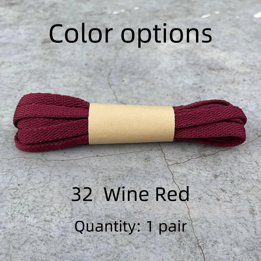 HIBERNI Flat Shoelaces for Sneakers/Adidas/Nike - 120cm/140cm Red/Orange/Hot Pink | Soft & Vibrant Laces for AF1 Shoes 1Pair