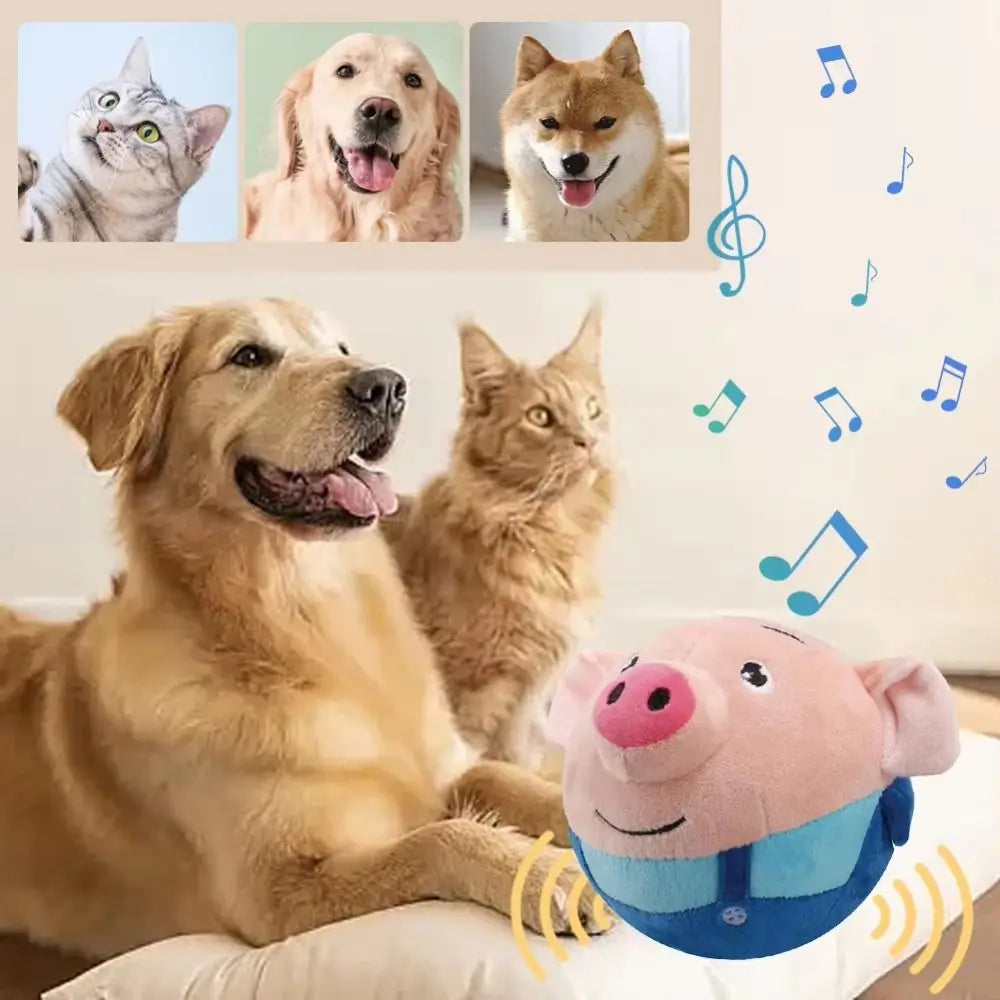 Shake Bouncing Jump Balls Music Vibration USB Rechargeable Electronic Pet Dog Toy Electronic Singing