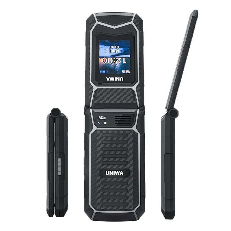 UNIWA X29 Old Man 2G Flip Mobile Phone GSM Senior Big Push-Button Flip Phone Dual Sim FM Radio Russian Arabic Keyboard Cellphone