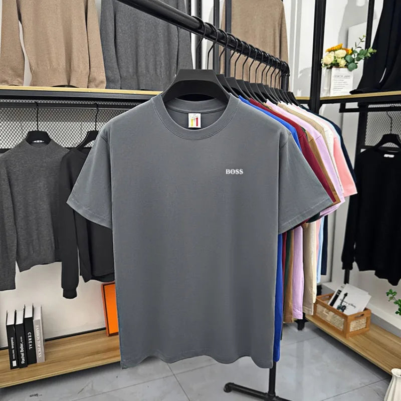 High end brand round neck short sleeved T-shirt print letters men's 2026 summer new  casual breathable T-shirt