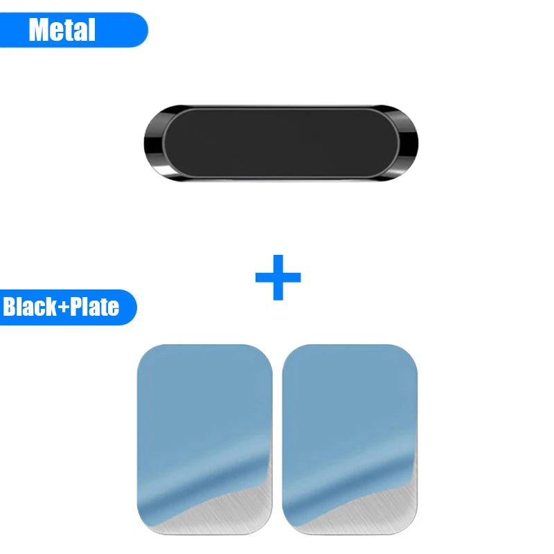 Strip Metal Magnetic Phone Holder Magnetic Car Phone Holder Stand Zinc Alloy Magnet Car GPS Support Mount Cellphone Holder Stand
