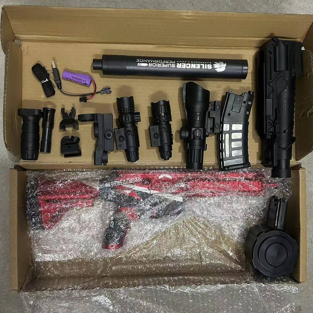 416 Toy Gun Gel Ball Launcher, Manual and Automatic Electric Continuous Firing, Multiple Colors Available, Outdoor Family Activities, New Year Gift