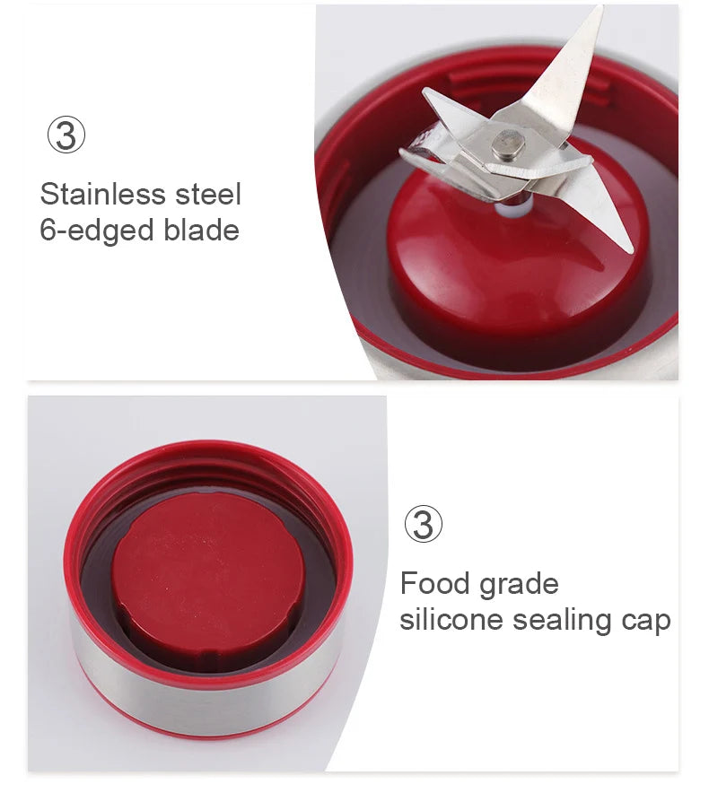 USB Rechargeable Electric Juicer Blender Fruit Mixers Juicers Fruit Extractors Food Milkshake Multifunction Juice Maker Machine