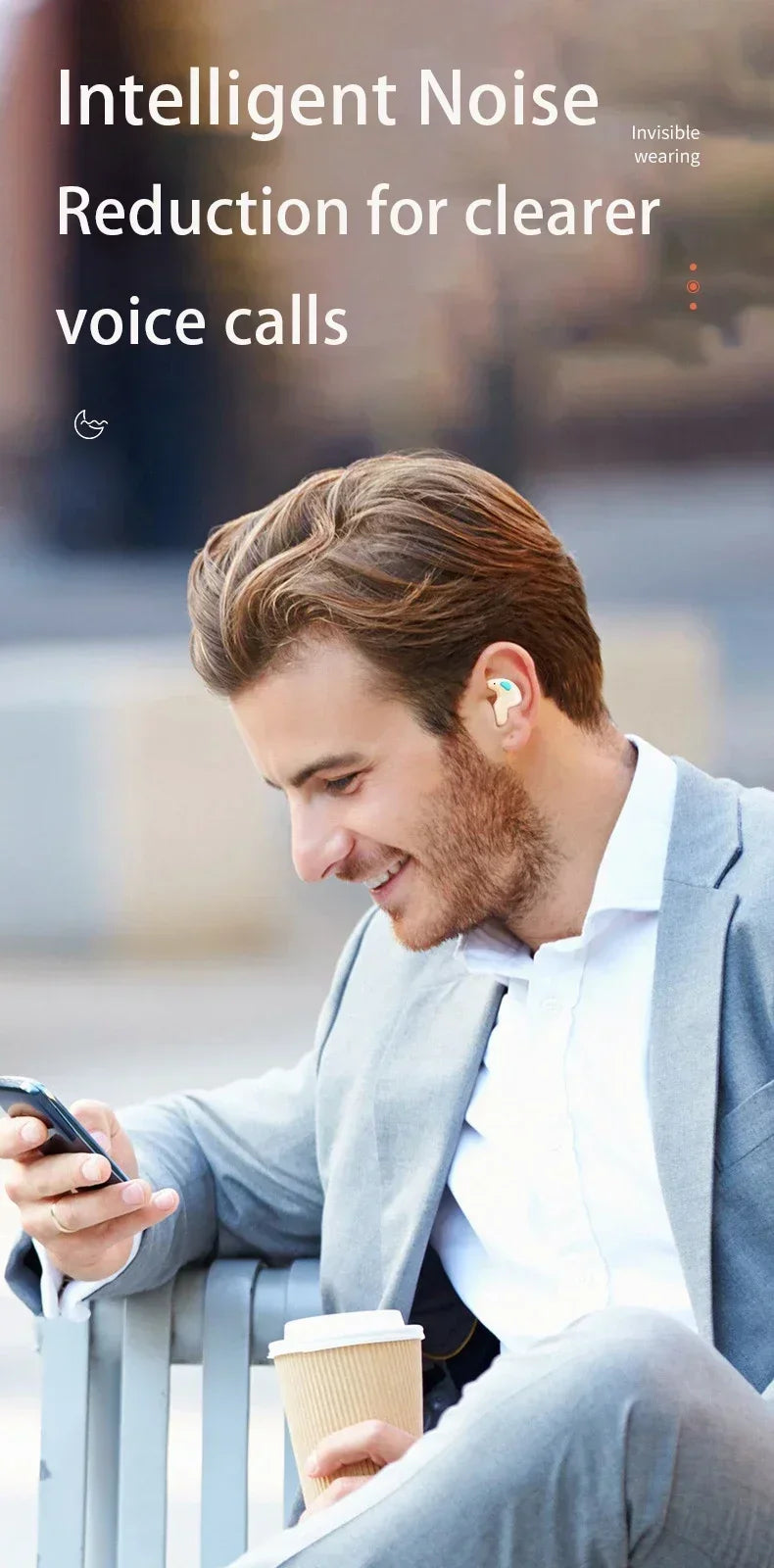NEW X55 Earphone Stereo Hidden Headsets with Mic HD Call Waterproof Sleeping Earbuds Wireless Mini Headphones TWS Bluetooth