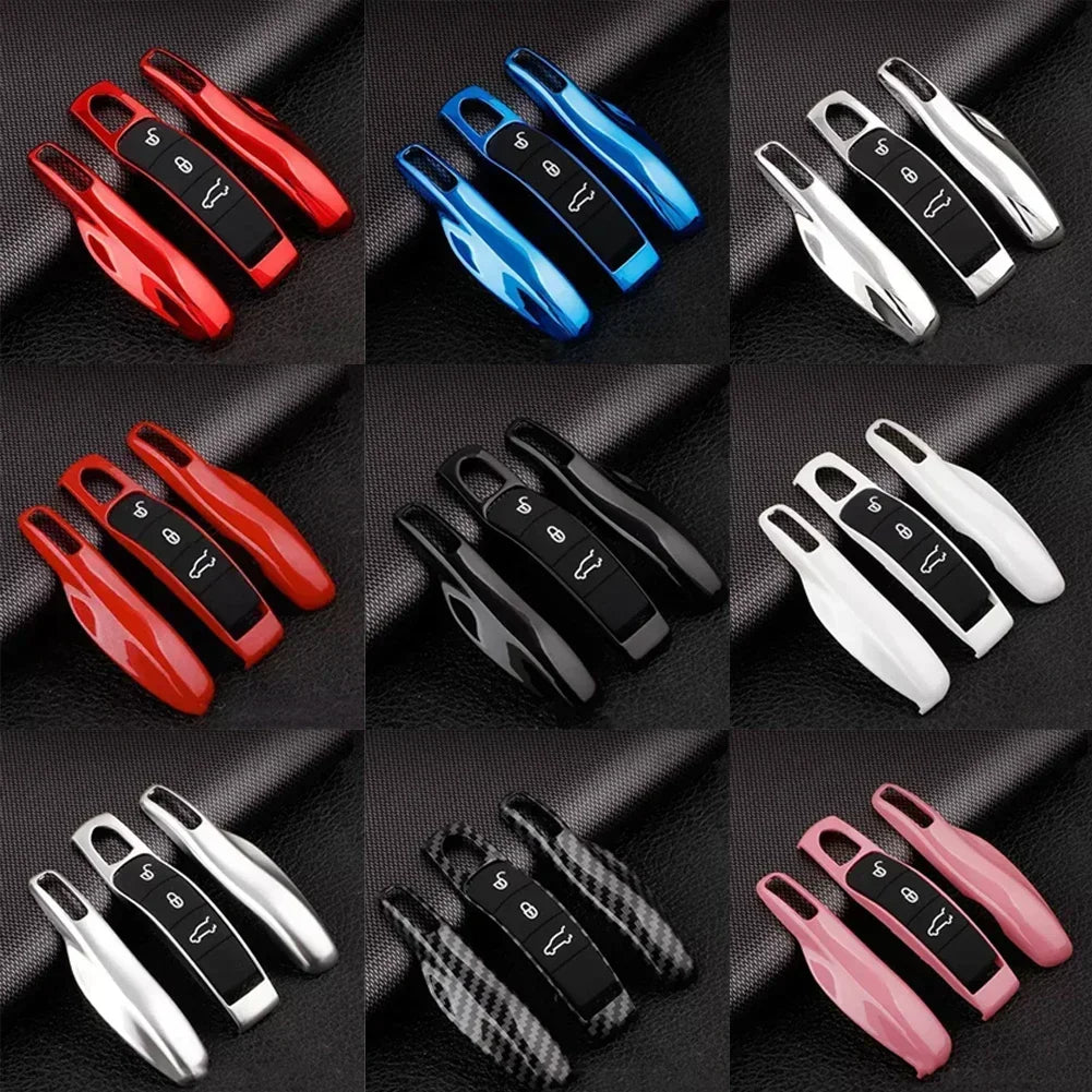 Car Smart Remote Key Case Covers Set Shell For Porsche Panamera Spyder Carrera Macan Boxster Cayman Cayenne 911 970 981 991
