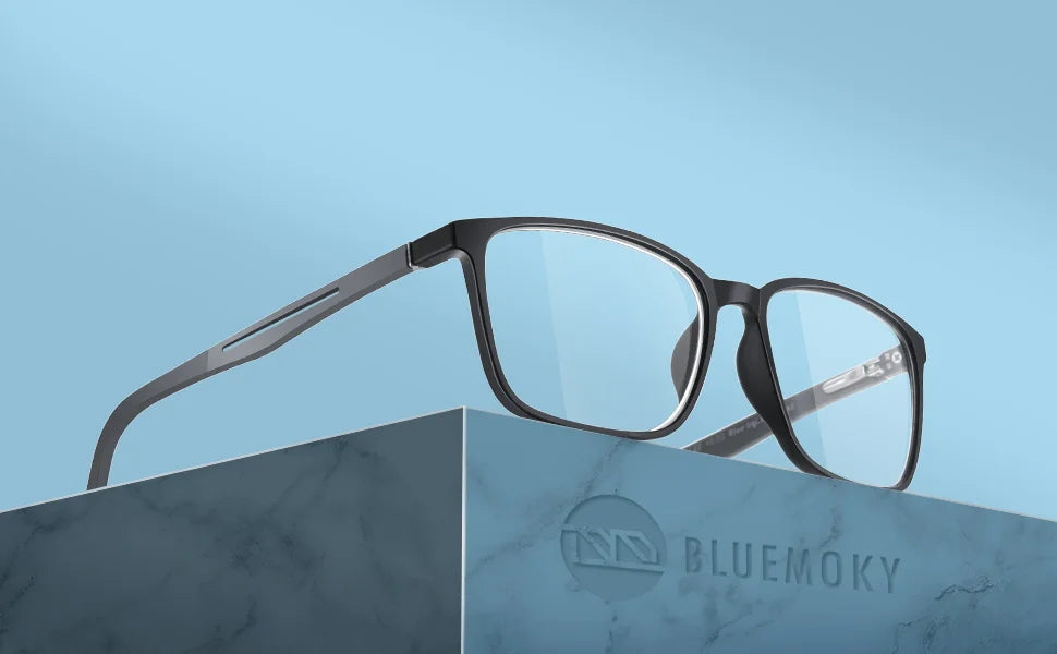 BLUEMOKY Rectangle Prescription Eyeglasses For Men Women Fashion Glasses Myopia Hyperopia Progressive Anti-Blue Light Eyewear
