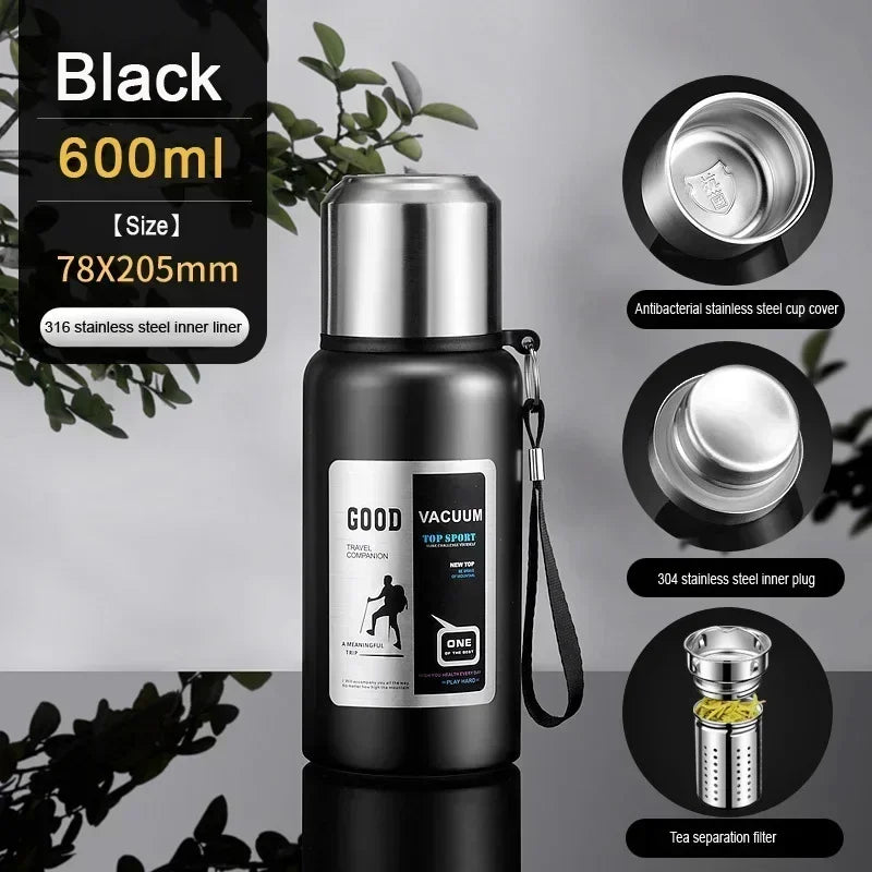 Large Capacity Stainless Steel Insulated Tumbler Cold Heat Retention Travel Thermal Mug Flask For Coffee Tea Water Outdoor Daily