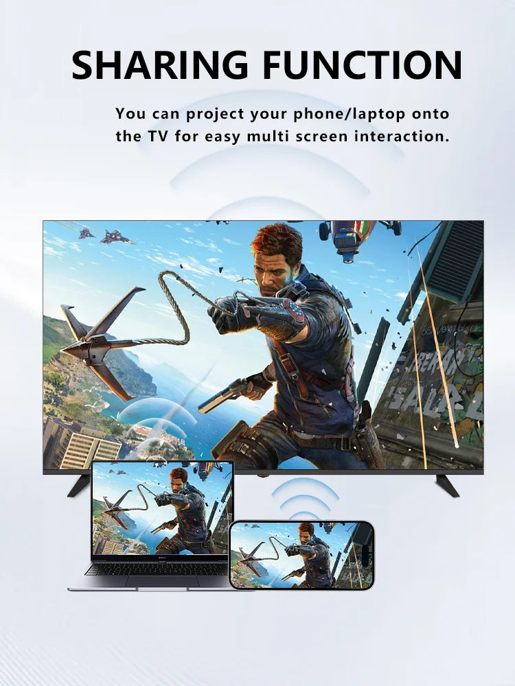 QLED 4K Smart TV Android 11 Global Version 120Hz 43 55 65 75 85 Inch UHD Frameless LED Television WiFi Netflix for Home & Hotel