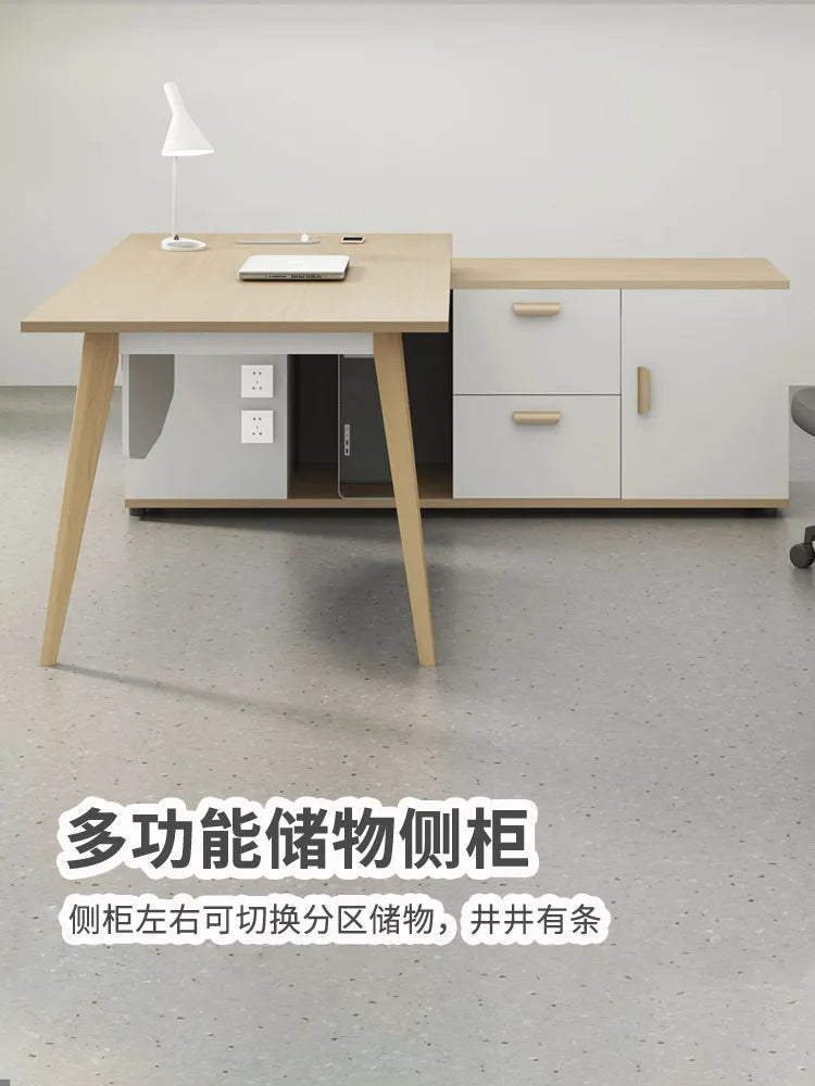 CZ Office Simple Modern Fashion General Manager Desk High-end Executive Desk Manager Office Desk and Chair Set