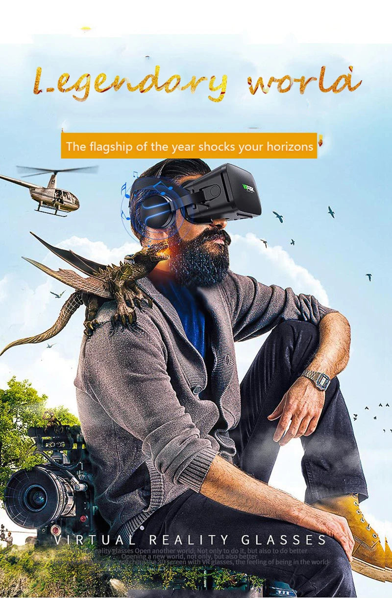 Virtual Reality 3D VR Glasses Smartphone Headset Goggles Helmet Viar Smart Phone Controller Cell Mobile Lenses Device Video Game