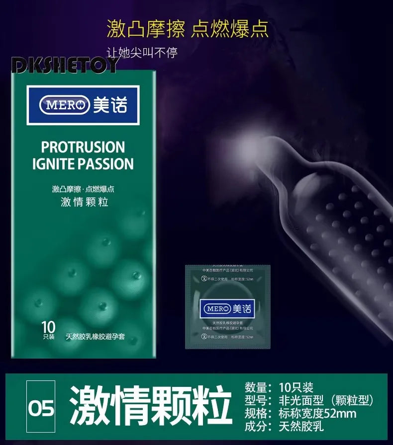 10pcs Spiked Threaded Ultra-Thin Special Condoms Sex Toys For Men 18+ Lubricanted Pussy Stimulation Penis Sleeve Adult Sex Shop