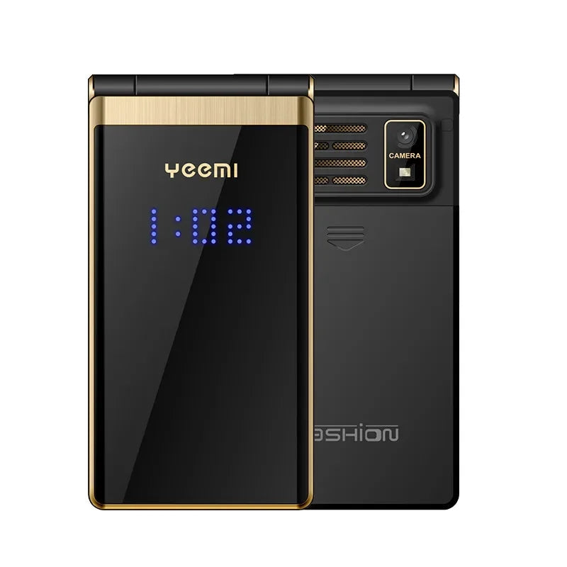 YEEMI M2-C 2G for Elderly Mobile Phone Flip 1800mAh Battery 2.8inches Dual Screen Big Letters MP3/MP4 Player Original Cellphone